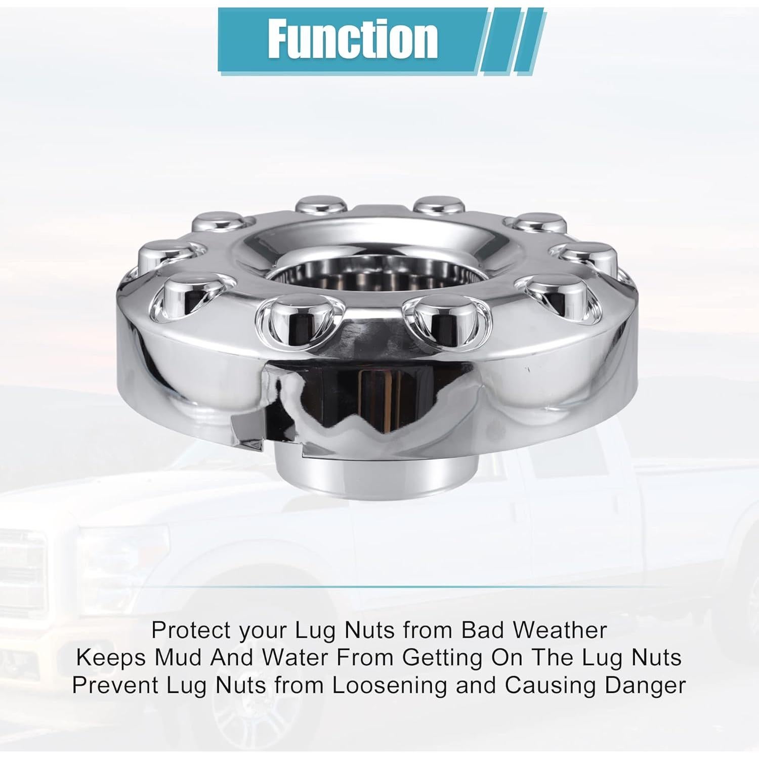 Tapa Central de Cubo de Rueda Cromada X AUTOHAUX para Ford F450 F350 2011-2016