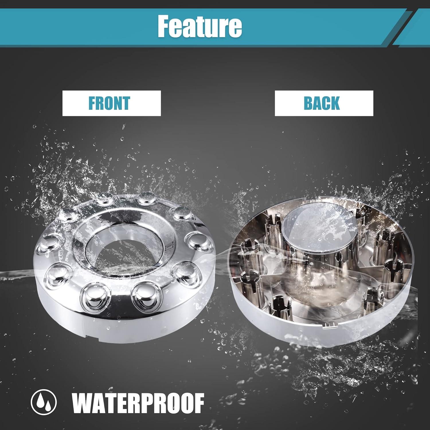 Tapa Central de Cubo de Rueda Cromada X AUTOHAUX para Ford F450 F350 2011-2016