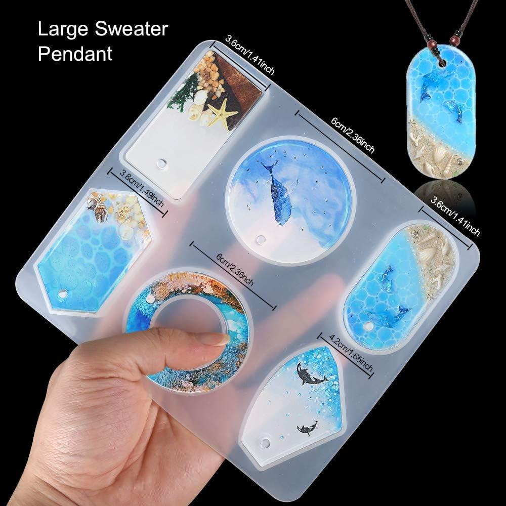 Moldes de Resina para Joyería LEOBRO - 3 Moldes de Silicona