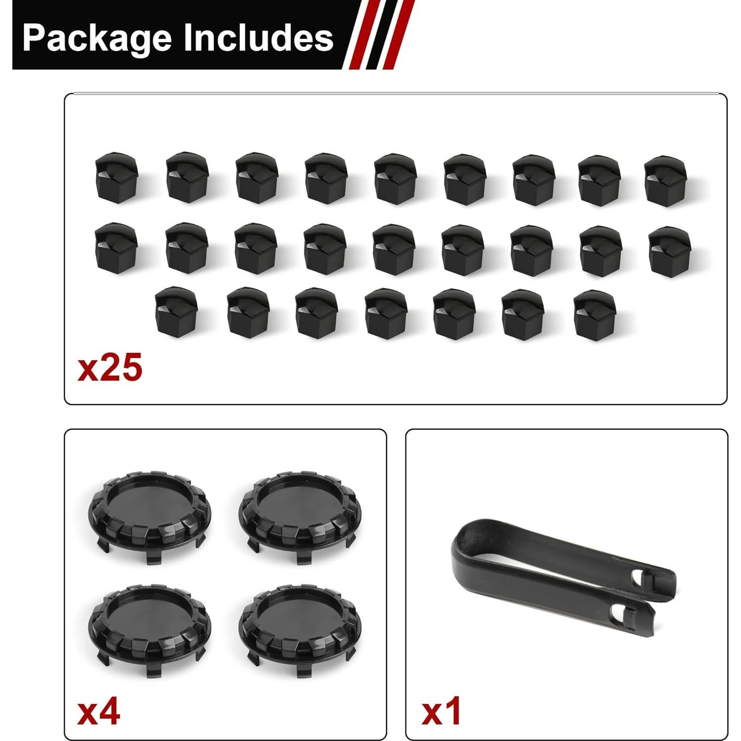 Cubiertas de Tuerca de Rueda Camotokiit para Tesla Cybertruck - 29 Piezas