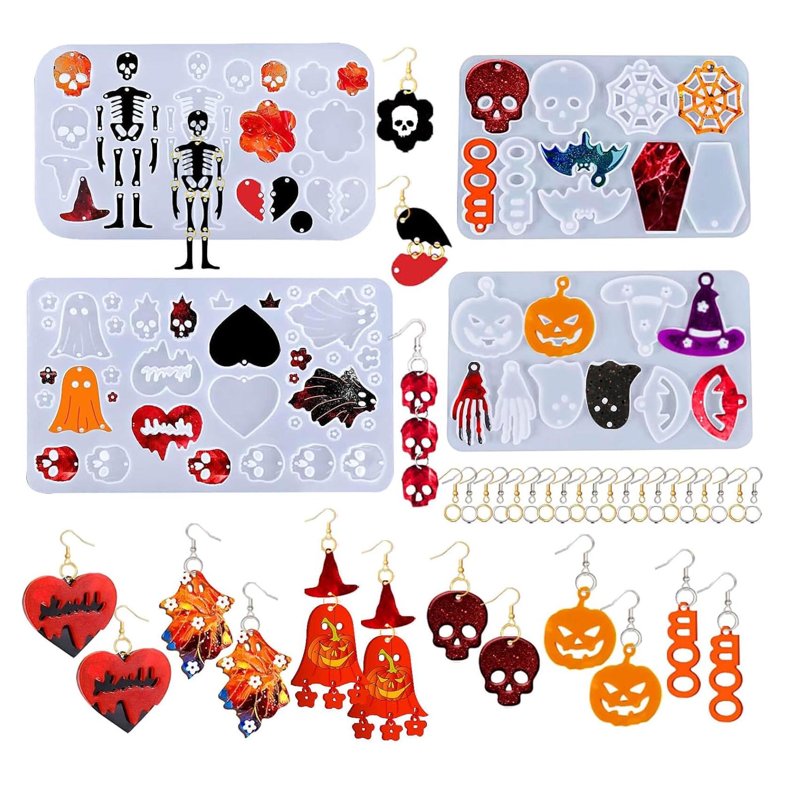 Kit de Moldes de Resina Halloween Rifanda 224 Piezas