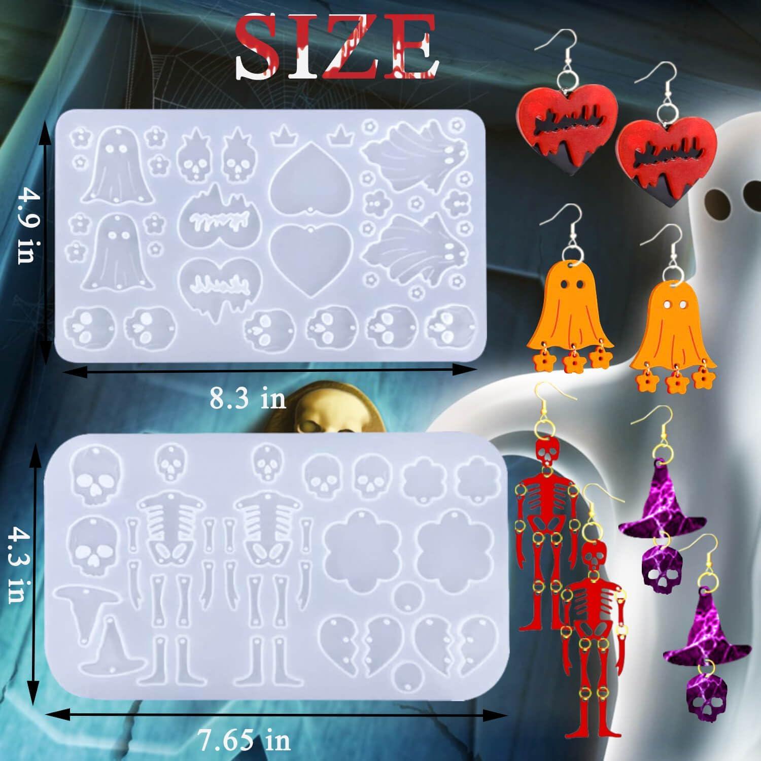 Kit de Moldes de Resina Halloween Rifanda 224 Piezas
