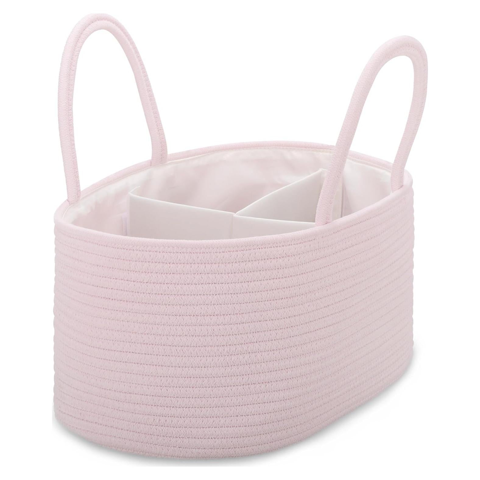Organizador de Pañales COMSE Rosa Claro Caddy Portátil 39x25x20cm
