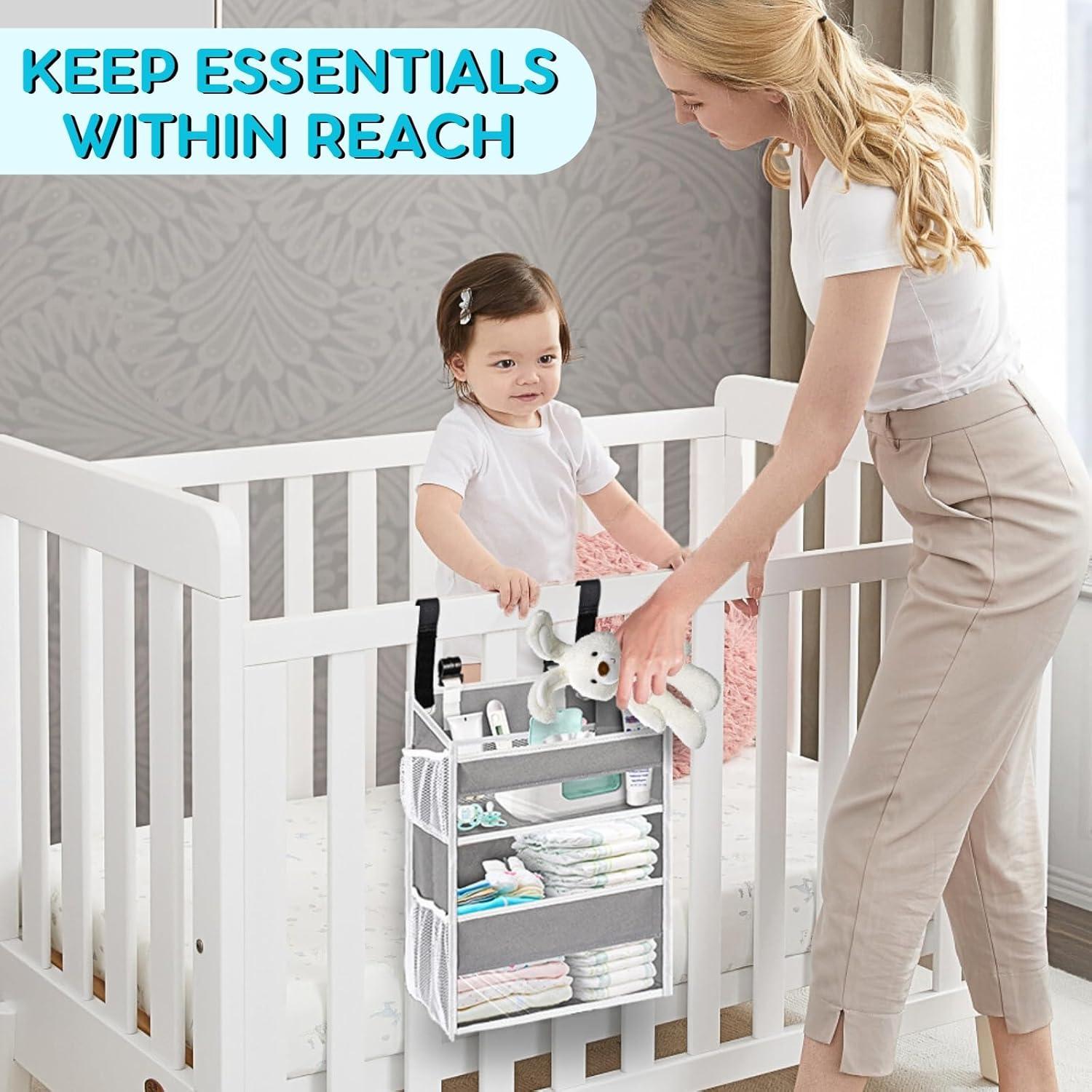 Caddy de Pañales Colgante Ofiray-home Gris Claro 2 Niveles