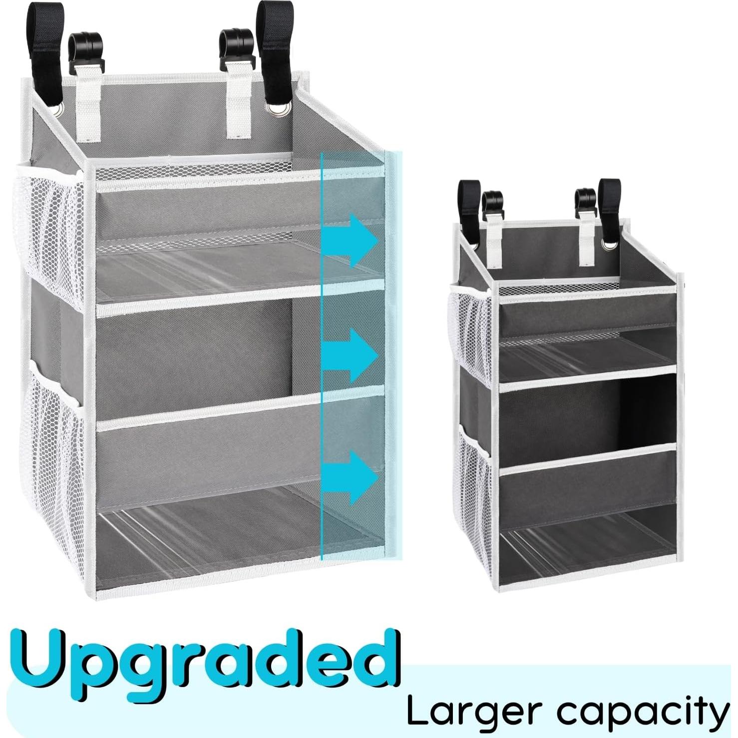 Caddy de Pañales Colgante Ofiray-home Gris Claro 2 Niveles