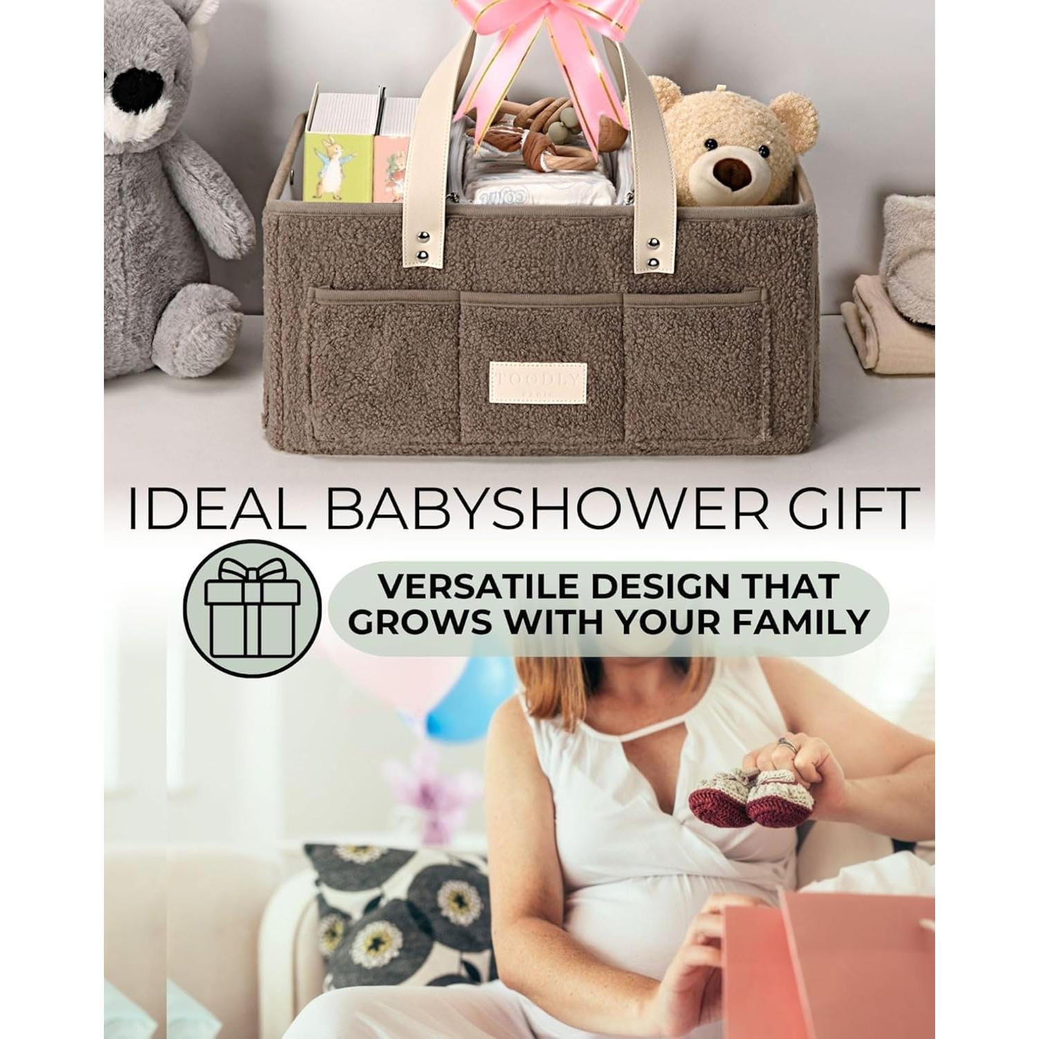 Organizador de Pañales Toodly Taupe con Almohadilla y Paño de Eructo