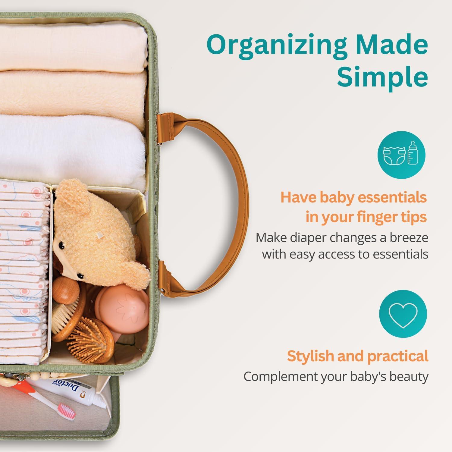 Organizador de Pañales HOGAR PARA CADA UNO Verde 25.4x38.1x17.8 cm