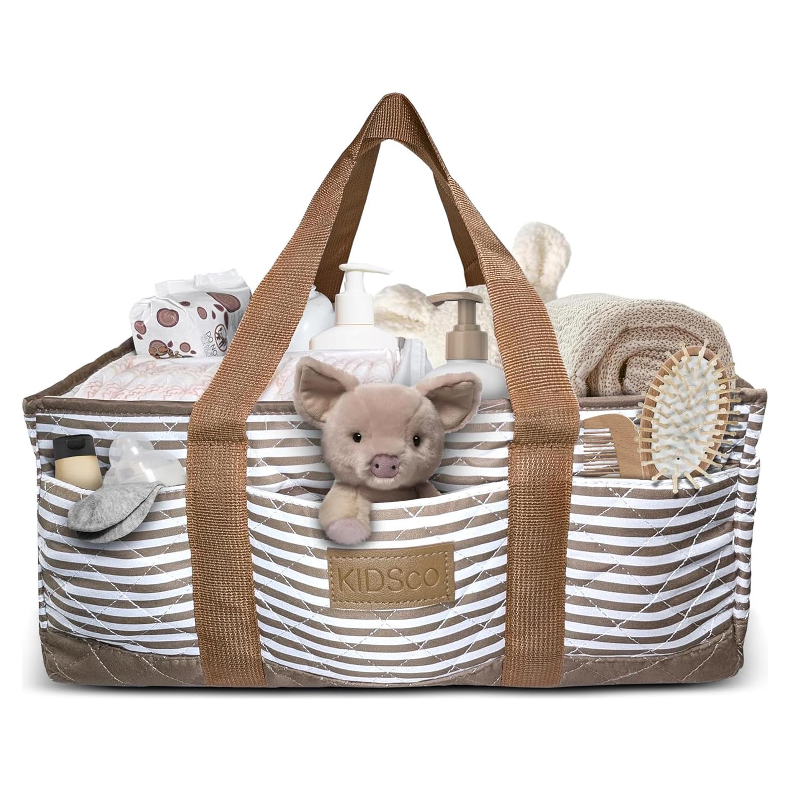 Cesta Organizadora de Pañales KIDSco. Portátil 38x25x17 cm