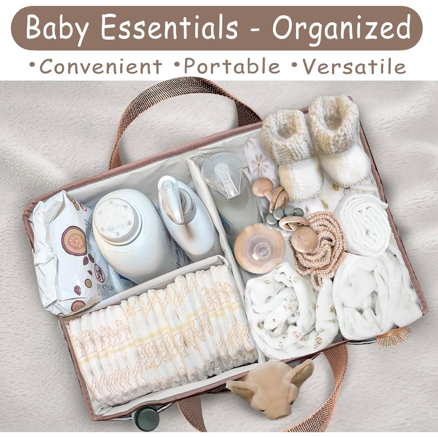 Cesta Organizadora de Pañales KIDSco. Portátil 38x25x17 cm