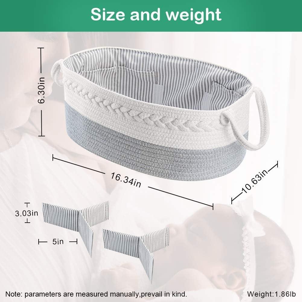 Organizador de Pañales Lzellah - Cesta de Almacenamiento 41.5x27x16cm