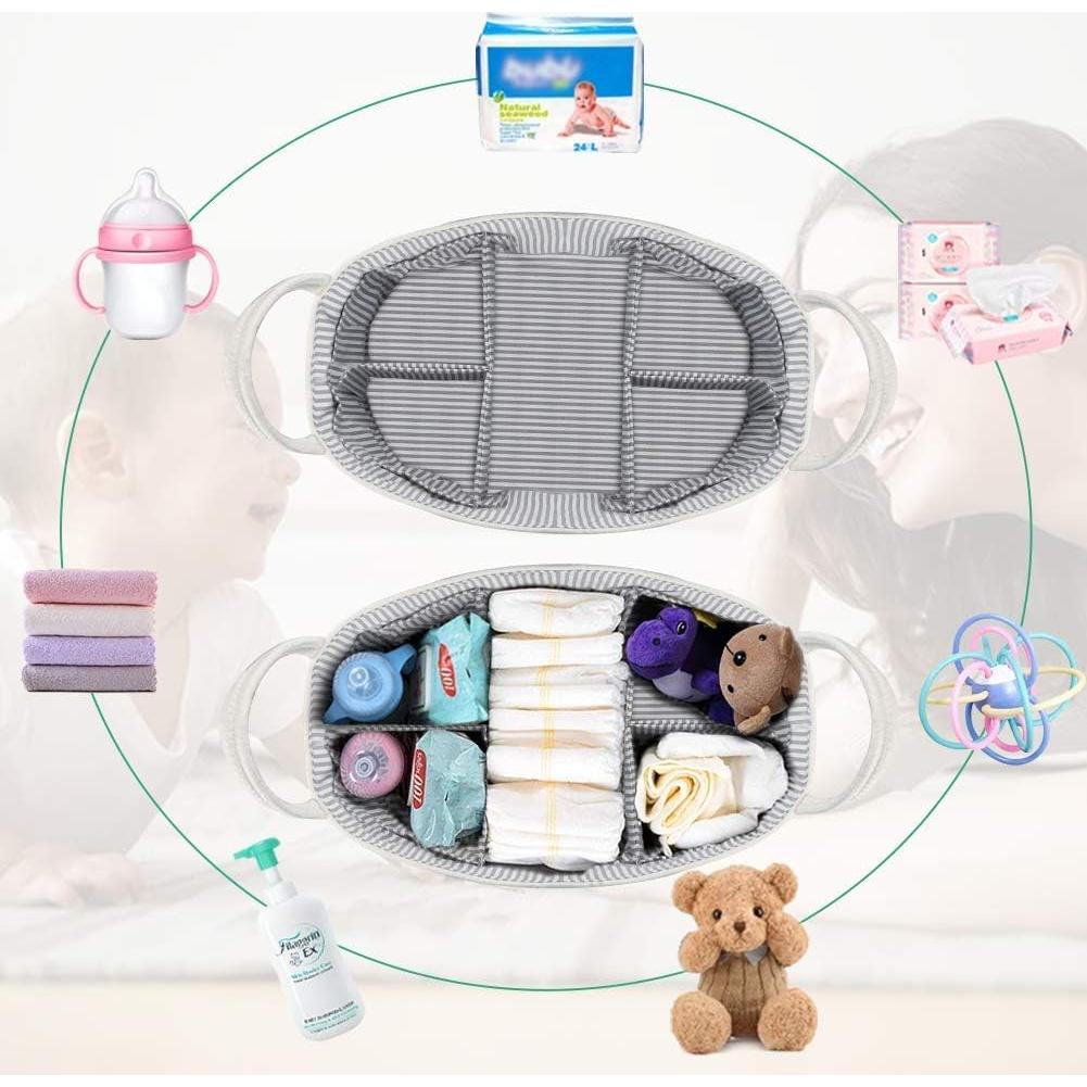 Organizador de Pañales Lzellah - Cesta de Almacenamiento 41.5x27x16cm