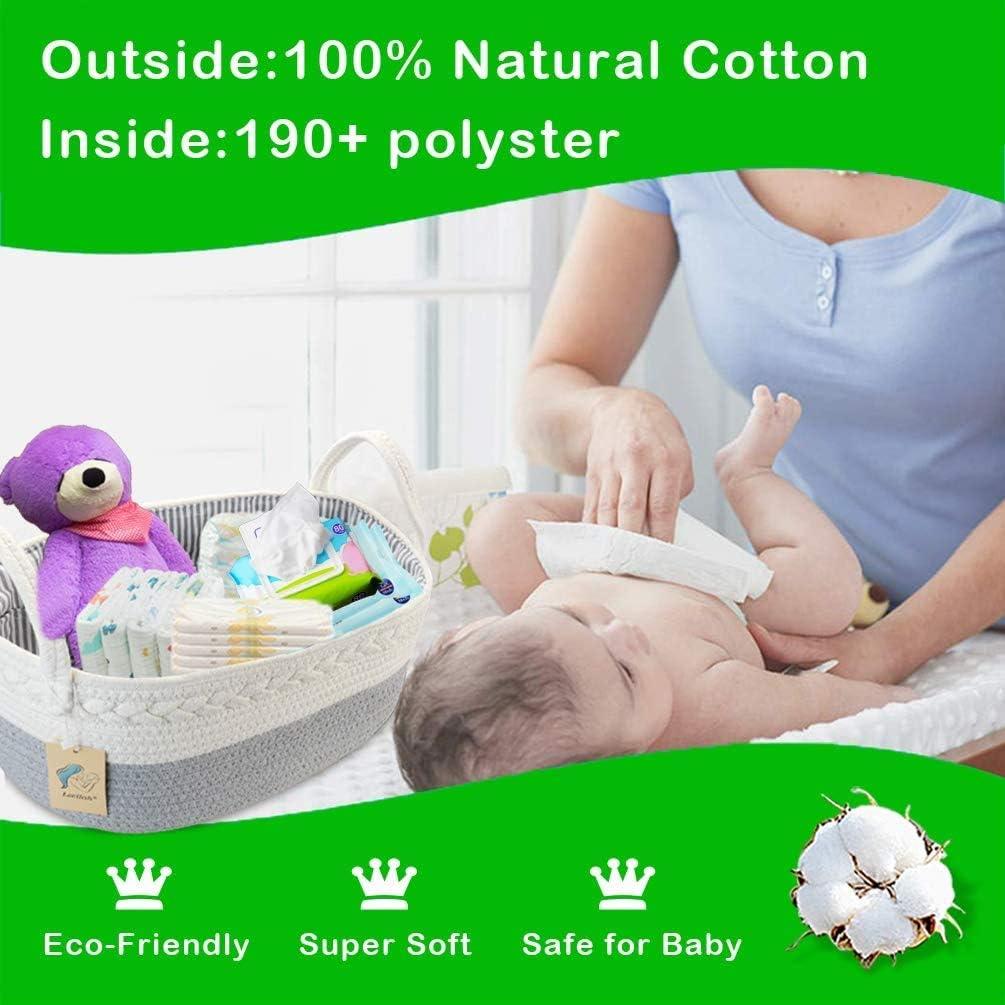 Organizador de Pañales Lzellah - Cesta de Almacenamiento 41.5x27x16cm