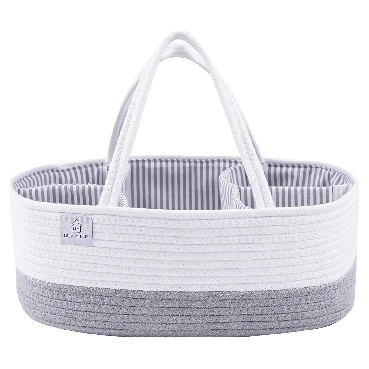 Cesta de Pañales Mila Millie Algodón Ecológico XXL 39x25x17cm