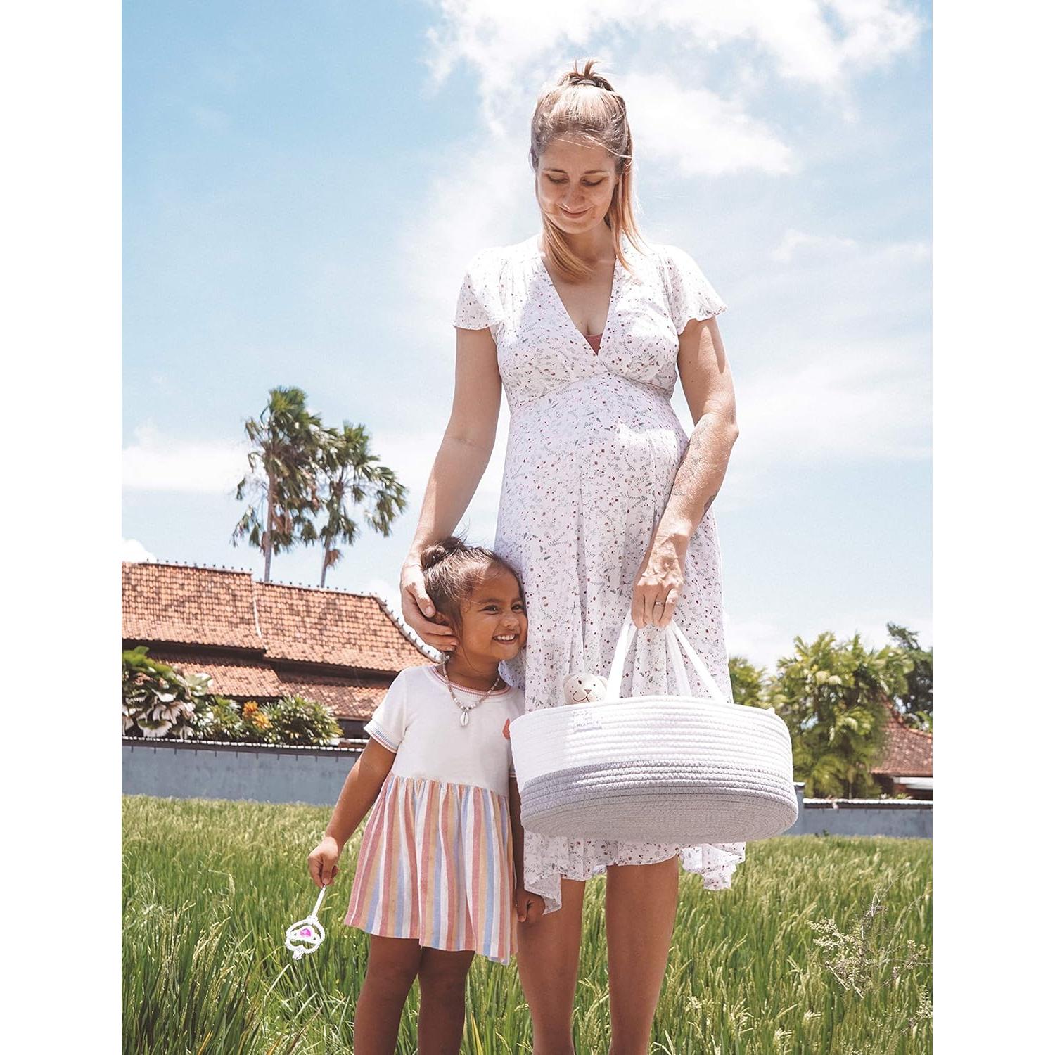 Cesta de Pañales Mila Millie Algodón Ecológico XXL 39x25x17cm