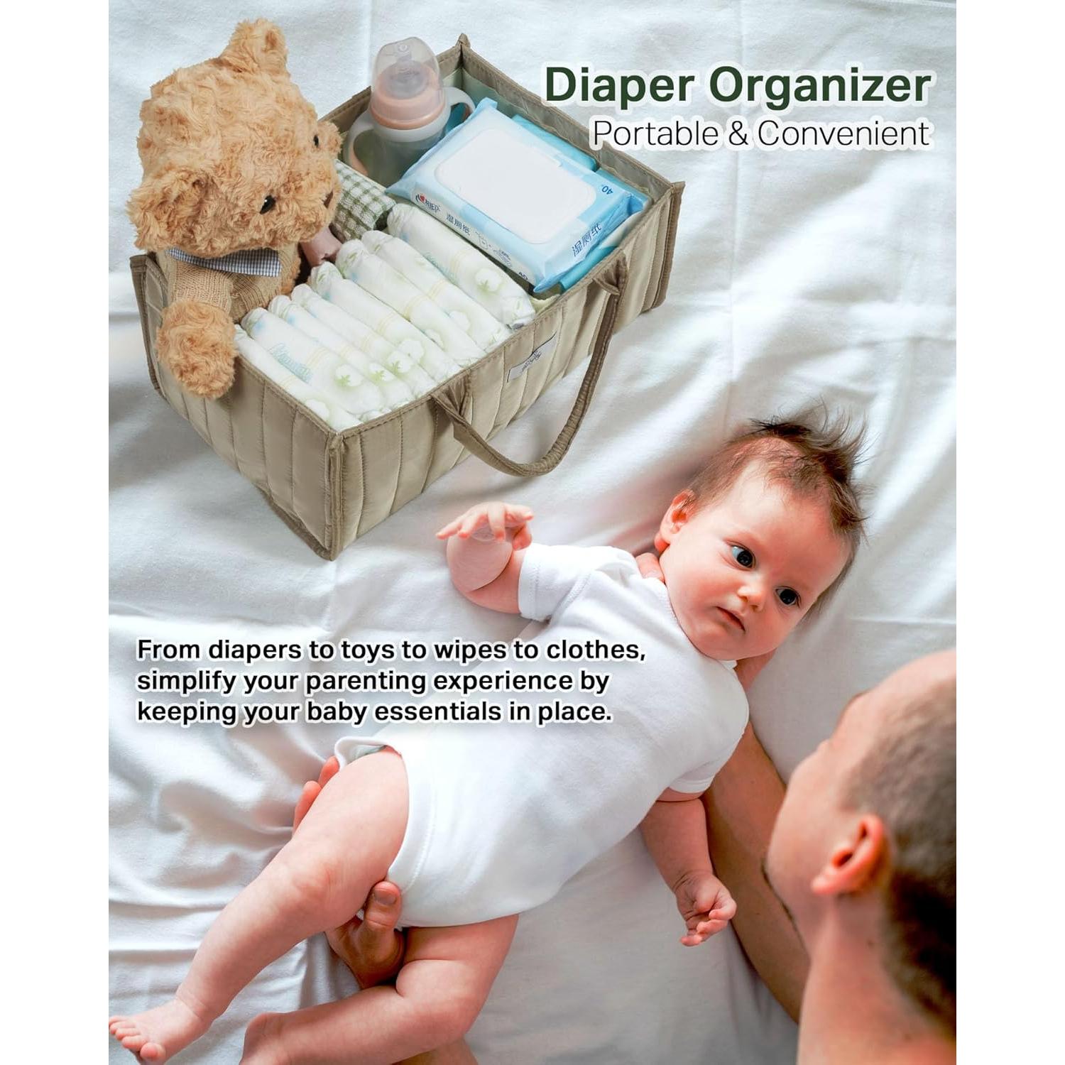 Organizador de Caddy para Pañales Babyfy Marrón Mocha 25.4cm