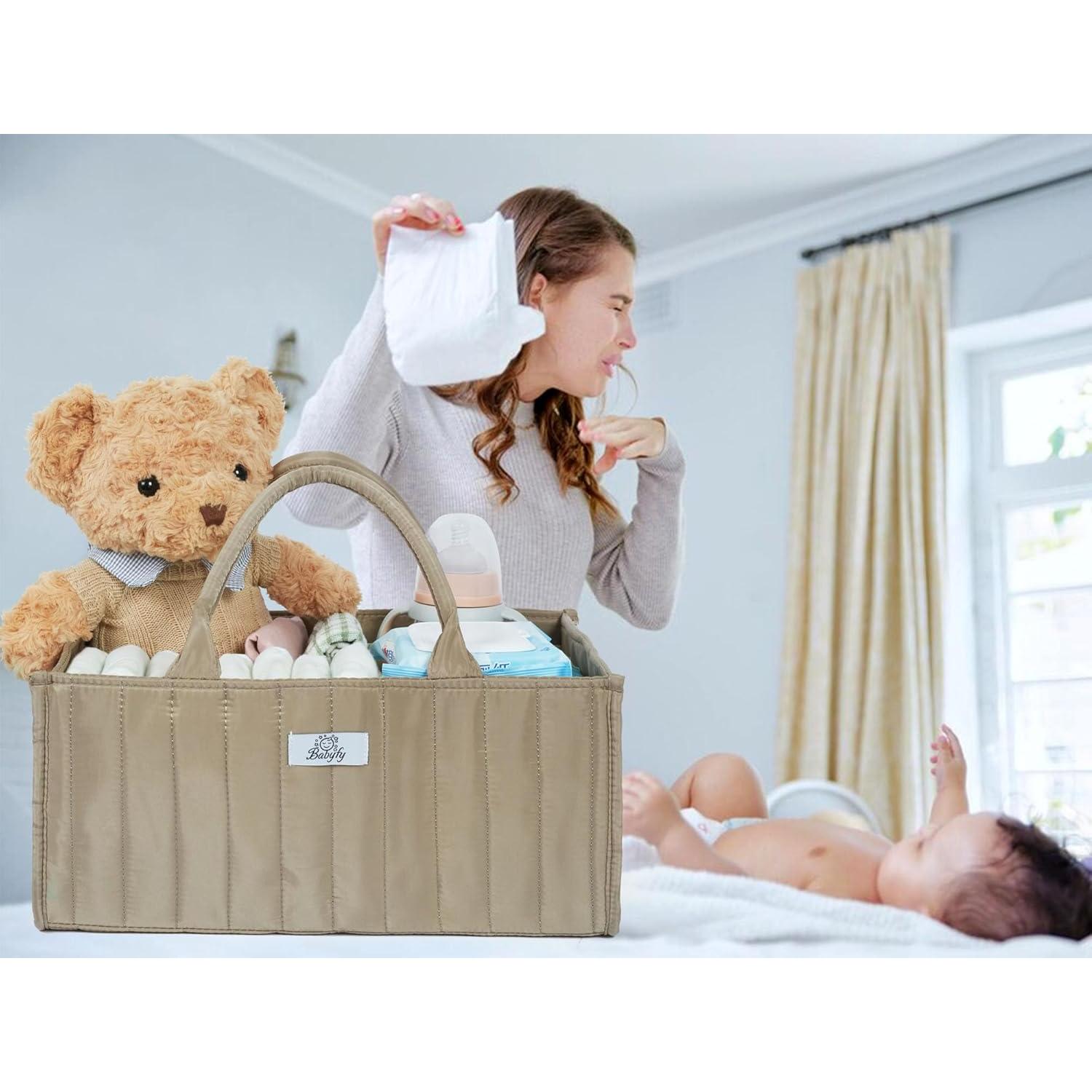 Organizador de Caddy para Pañales Babyfy Marrón Mocha 25.4cm