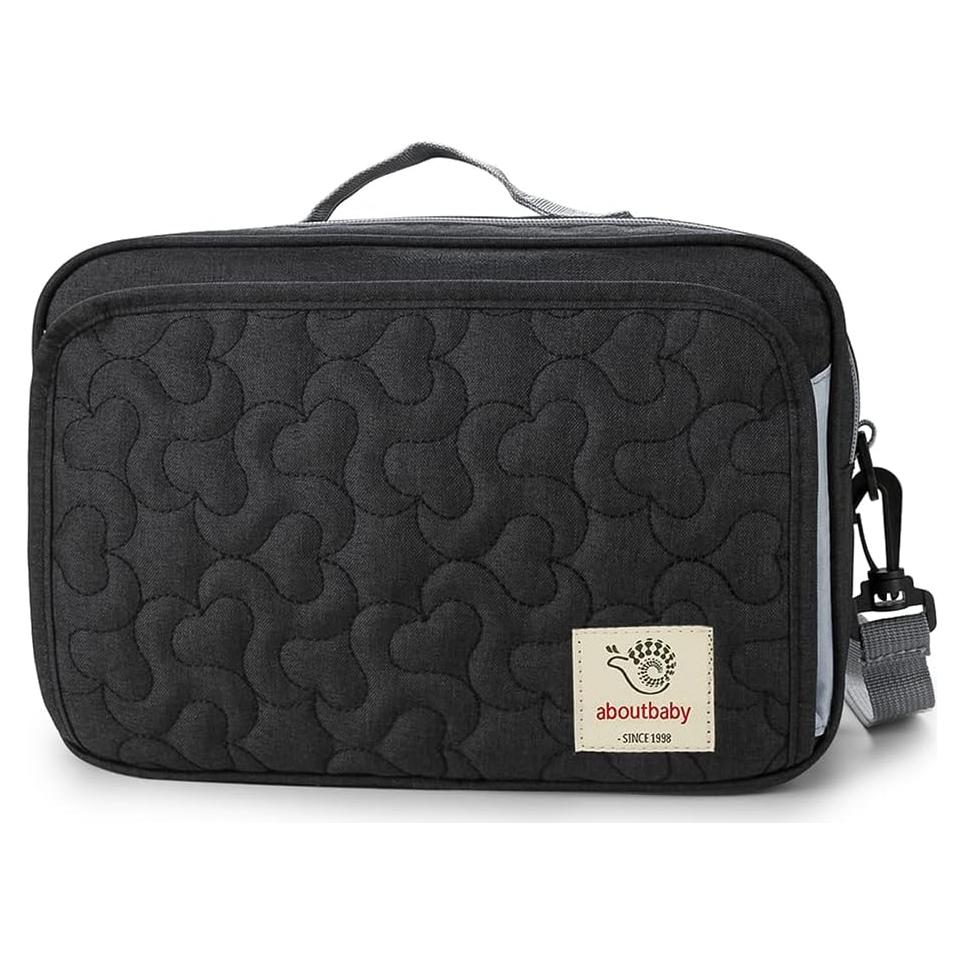 Bolsa de Pañales MOMIGO para Bebés - Caddy Flor Negra