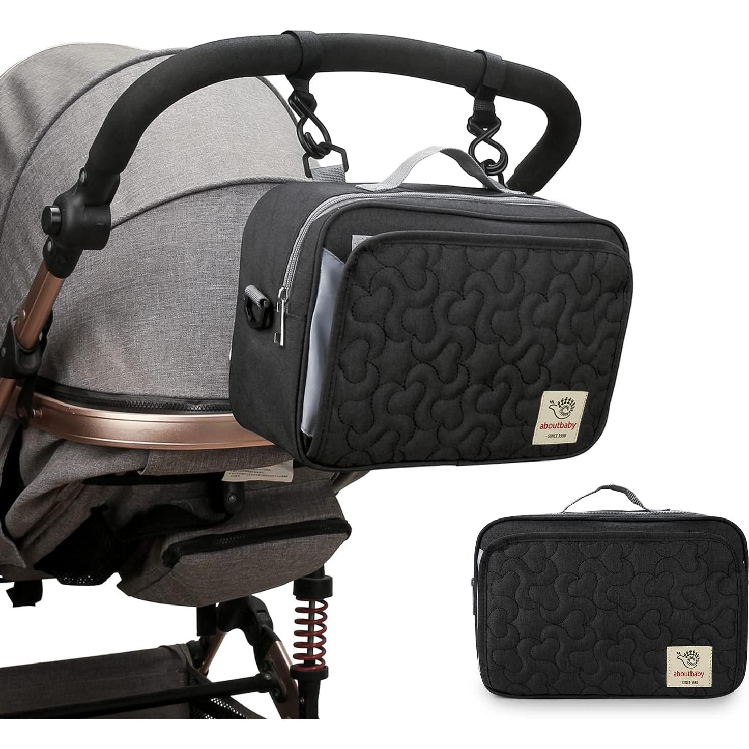 Bolsa de Pañales MOMIGO para Bebés - Caddy Flor Negra