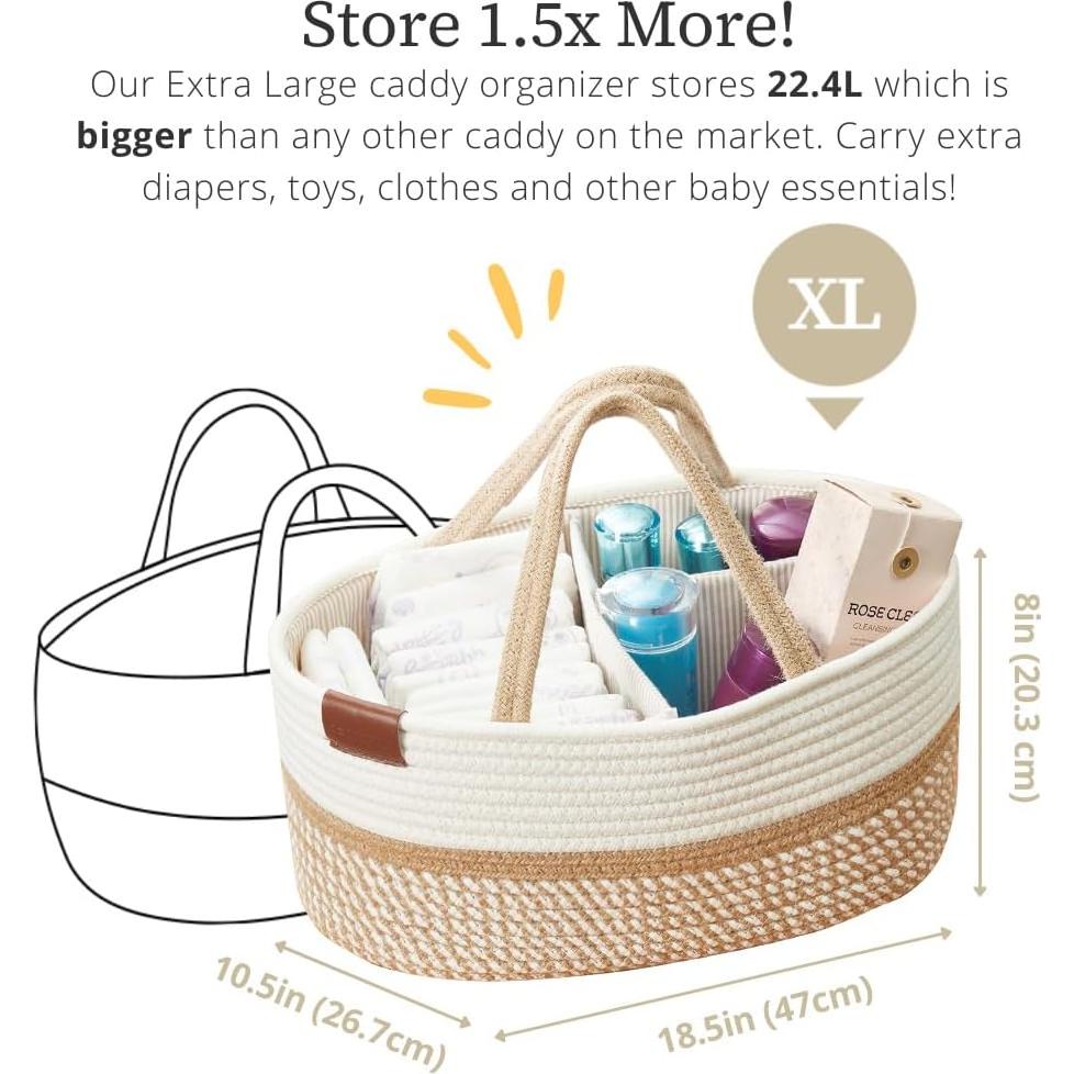 Caddy Organizador para Bebés DECOMOMO Extra Grande 22.36L Beige