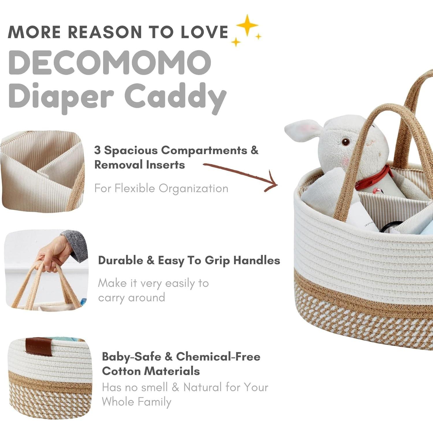 Caddy Organizador para Bebés DECOMOMO Extra Grande 22.36L Beige