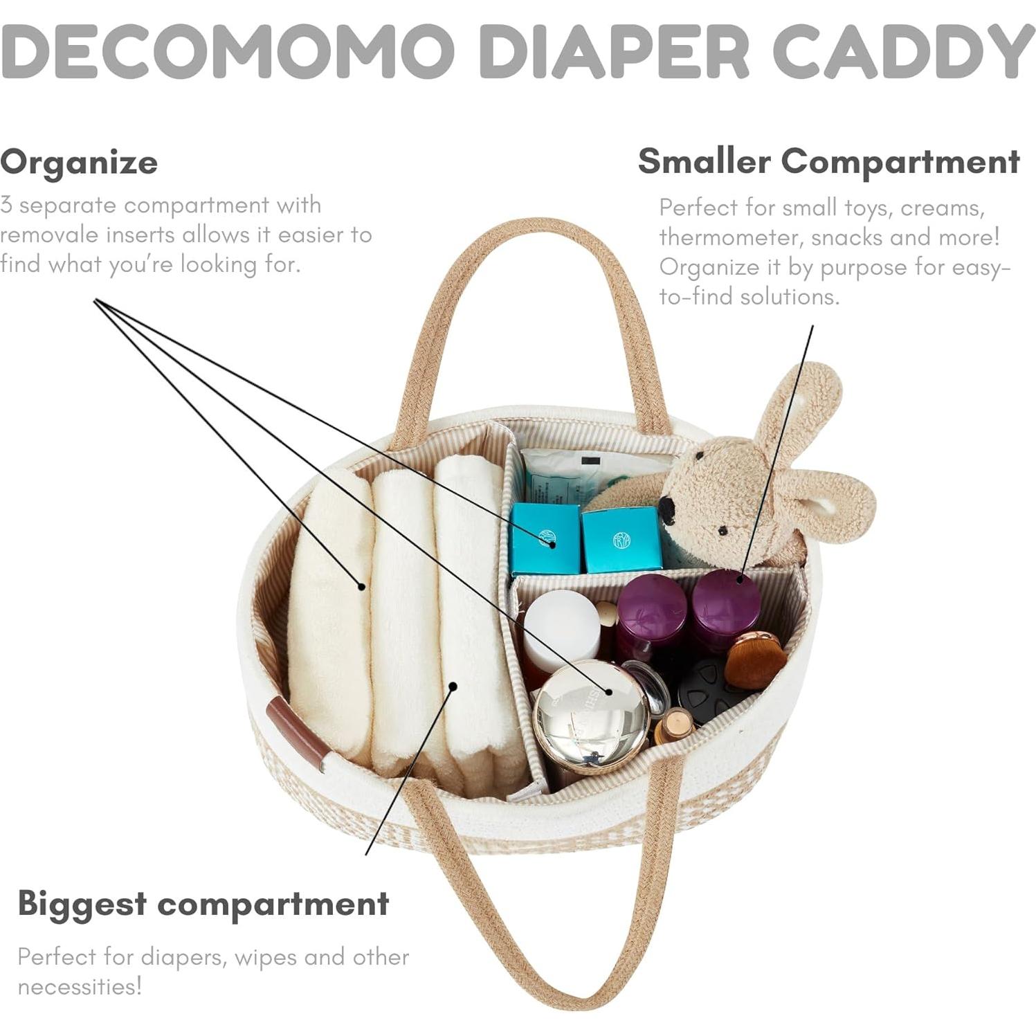 Caddy Organizador para Bebés DECOMOMO Extra Grande 22.36L Beige