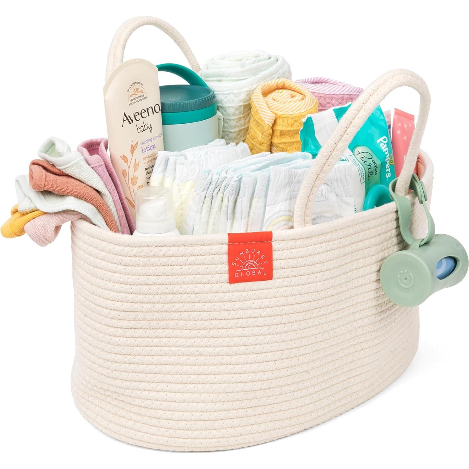 Caddy de Pañales Sunburst Global Crema 43.2x20.3 cm