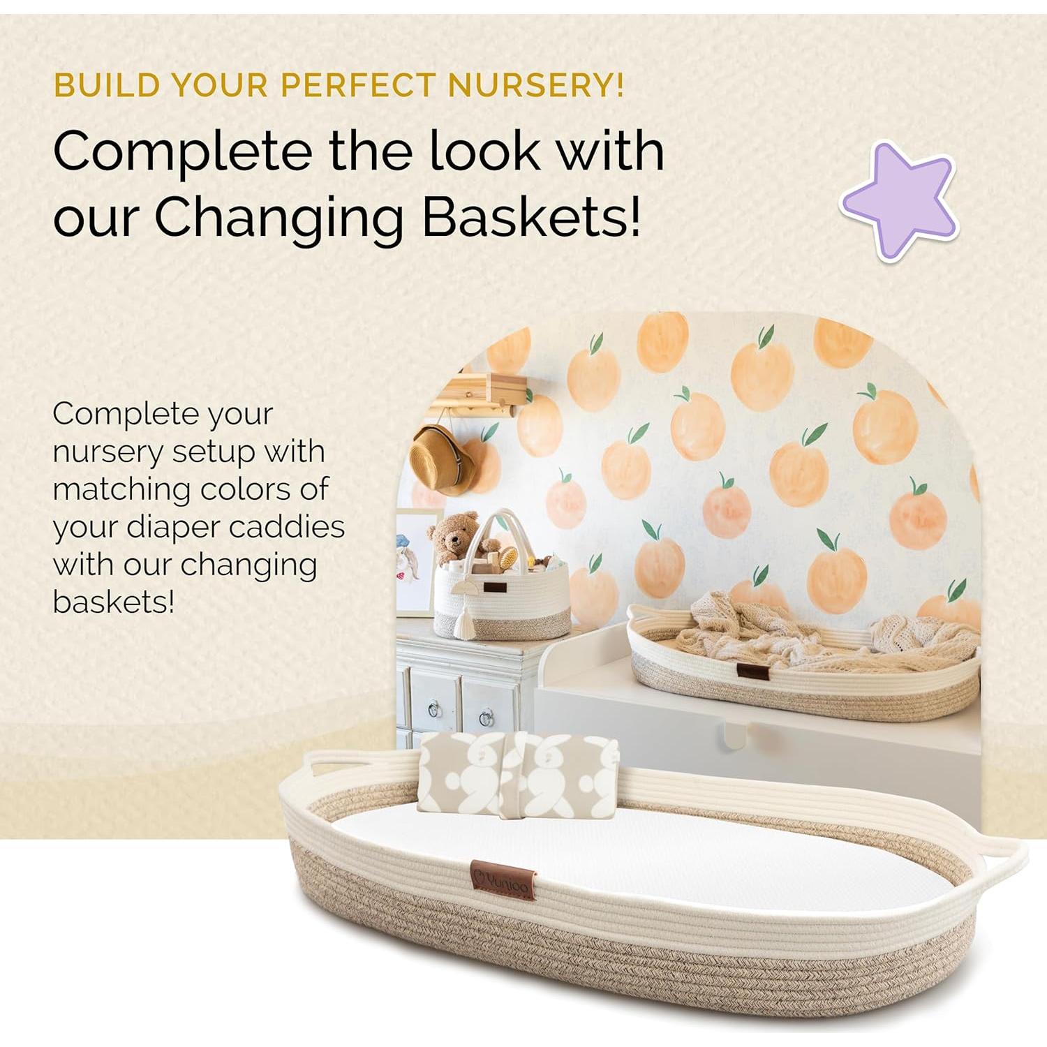 Caddy Organizador de Pañales Yunioo Blanco Beige 36L