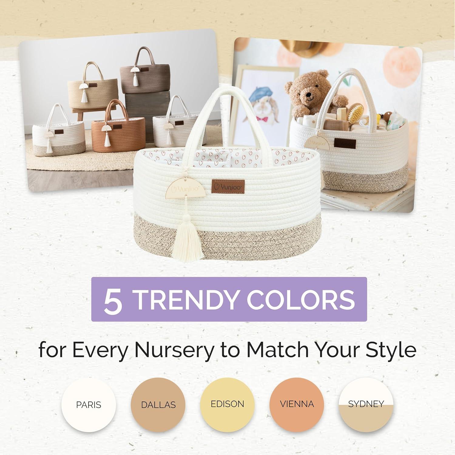 Caddy Organizador de Pañales Yunioo Blanco Beige 36L