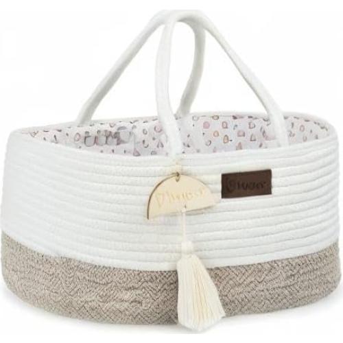 Caddy Organizador de Pañales Yunioo Blanco Beige 36L