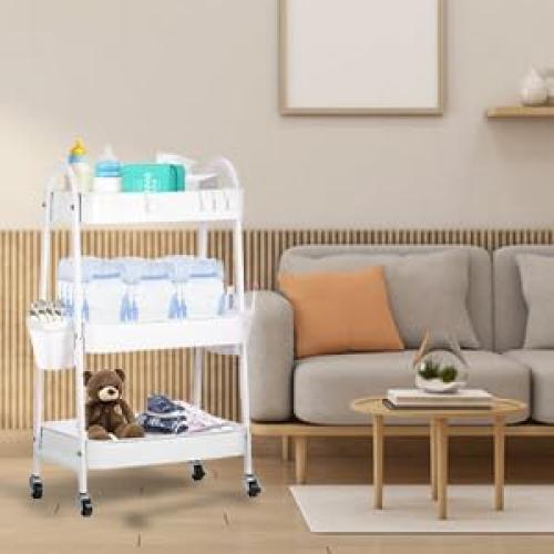 Carro de Pañales FOOK FISH 3 Niveles Metal Blanco 10kg