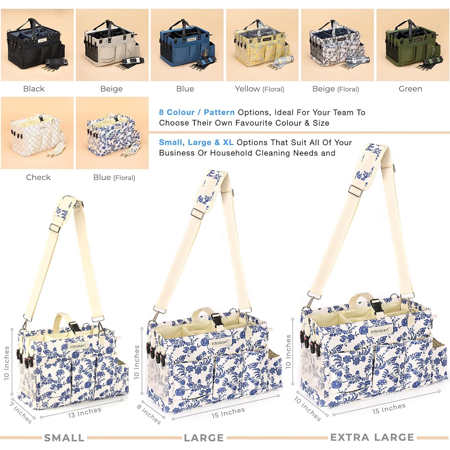 Caddy de Pañales Grande FifthStart Floral Azul 9 Bolsillos