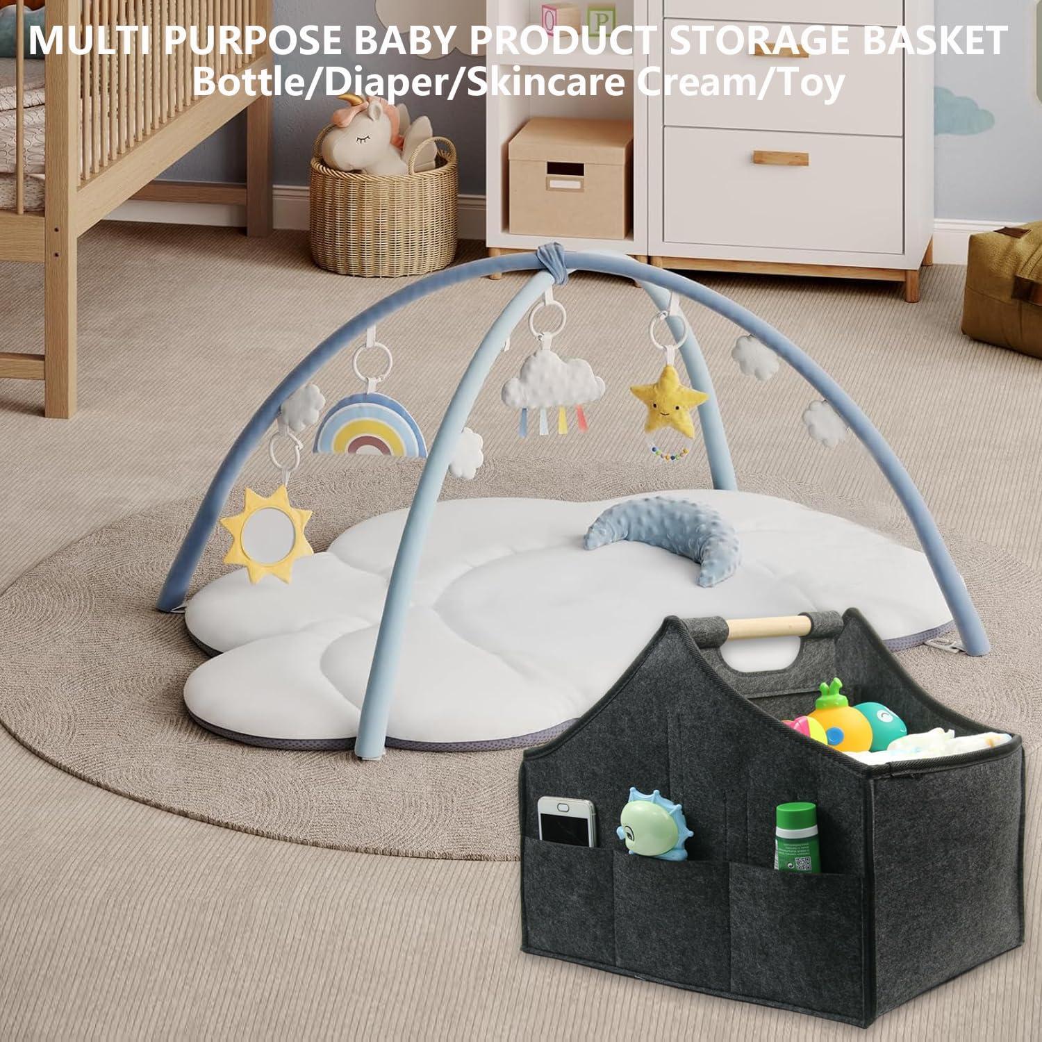 Caddy Organizador de Pañales HMOSSVK Negro 38x26x32cm