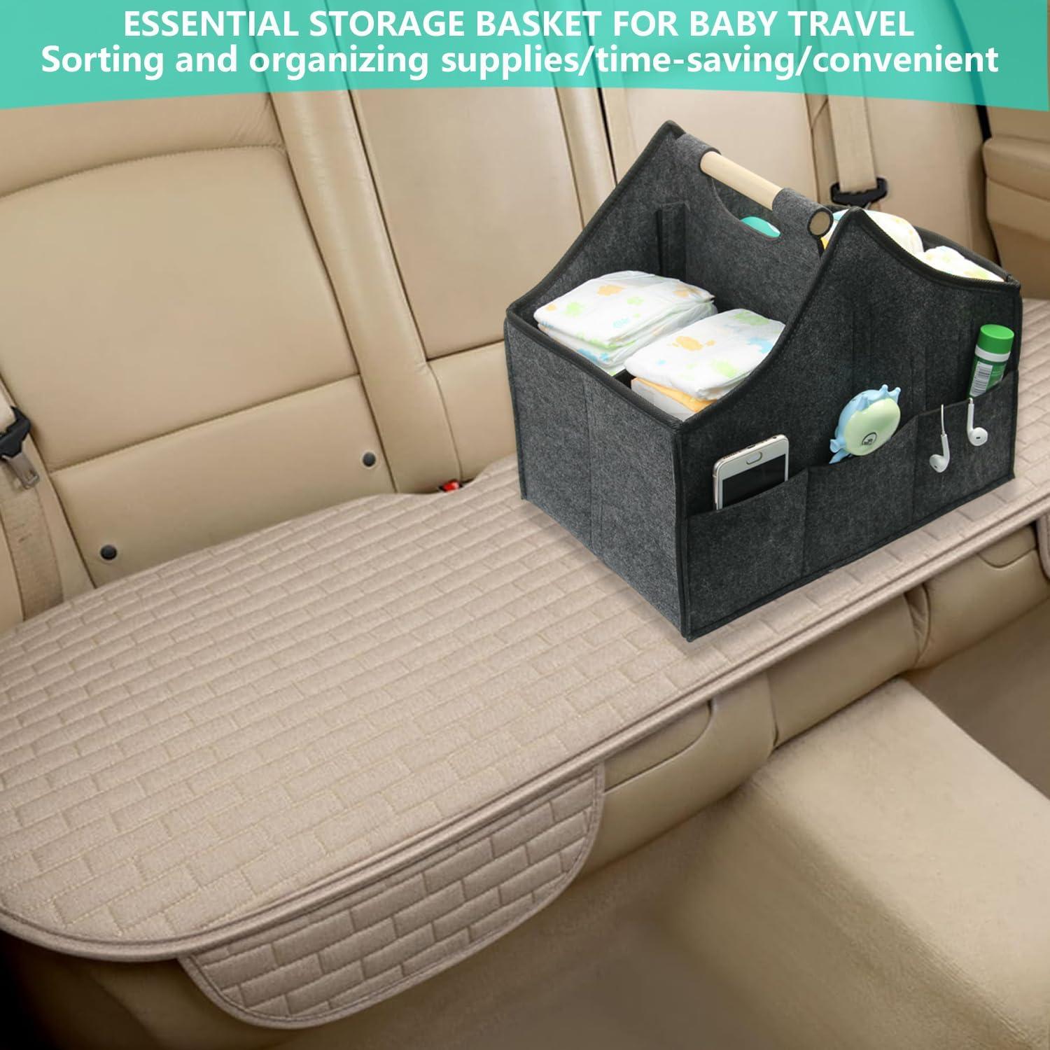 Caddy Organizador de Pañales HMOSSVK Negro 38x26x32cm