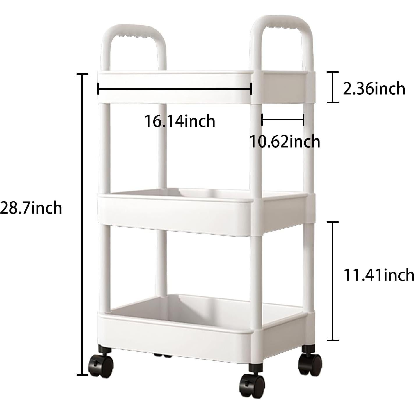 Cesta de Pañales Tfulad Blanca, Organizador Móvil 76.2 cm