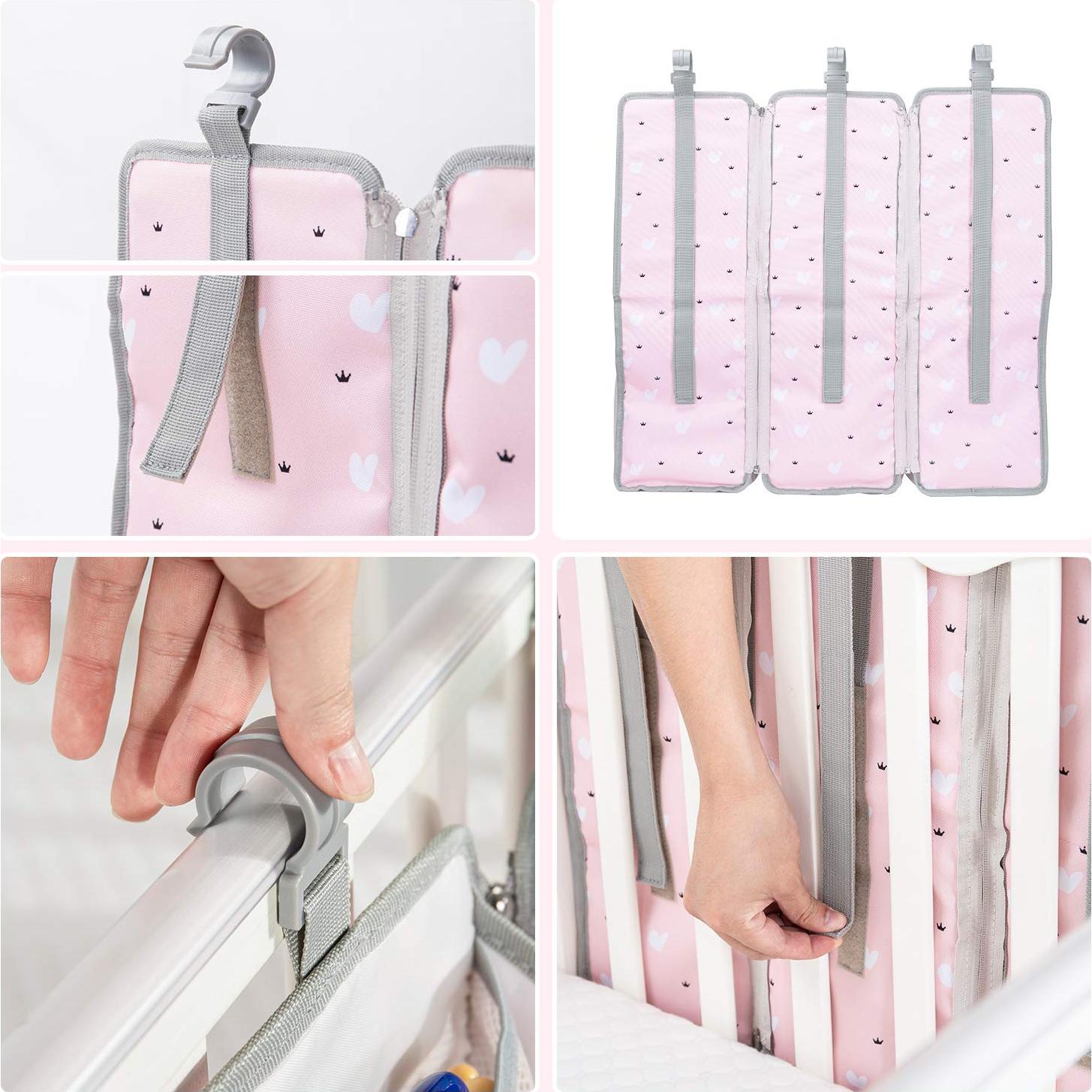 Organizador de Pañales Colgante Orzbow Rosa 7 Áreas Desmontable