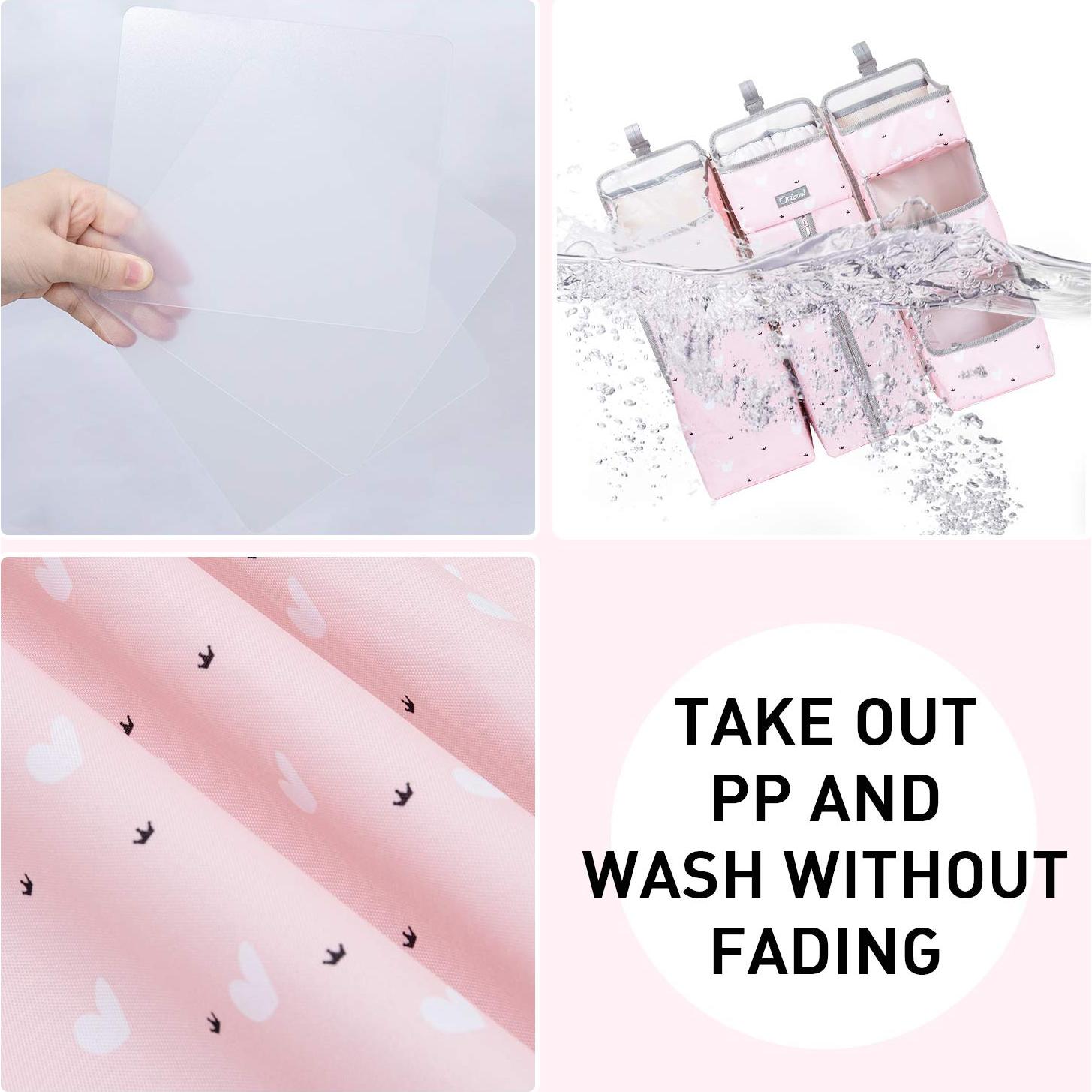 Organizador de Pañales Colgante Orzbow Rosa 7 Áreas Desmontable