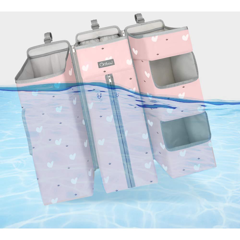 Organizador de Pañales Colgante Orzbow Rosa 7 Áreas Desmontable