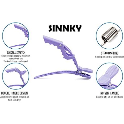 Pinzas de Pelo Cocodrilo SINNKY Color Caramelo 10 Piezas 15 cm