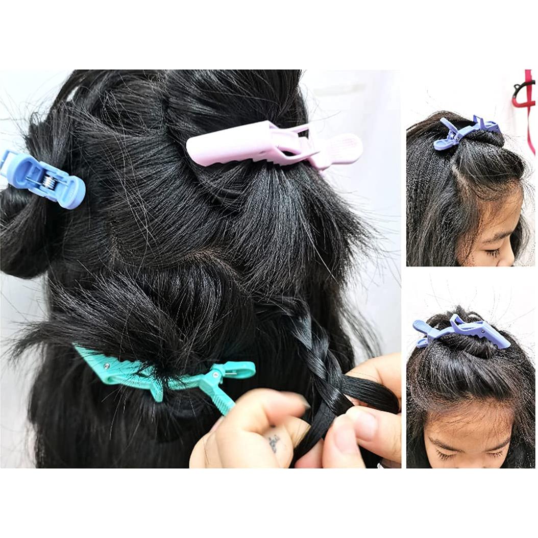 Pinzas de Pelo Cocodrilo SINNKY Color Caramelo 10 Piezas 15 cm