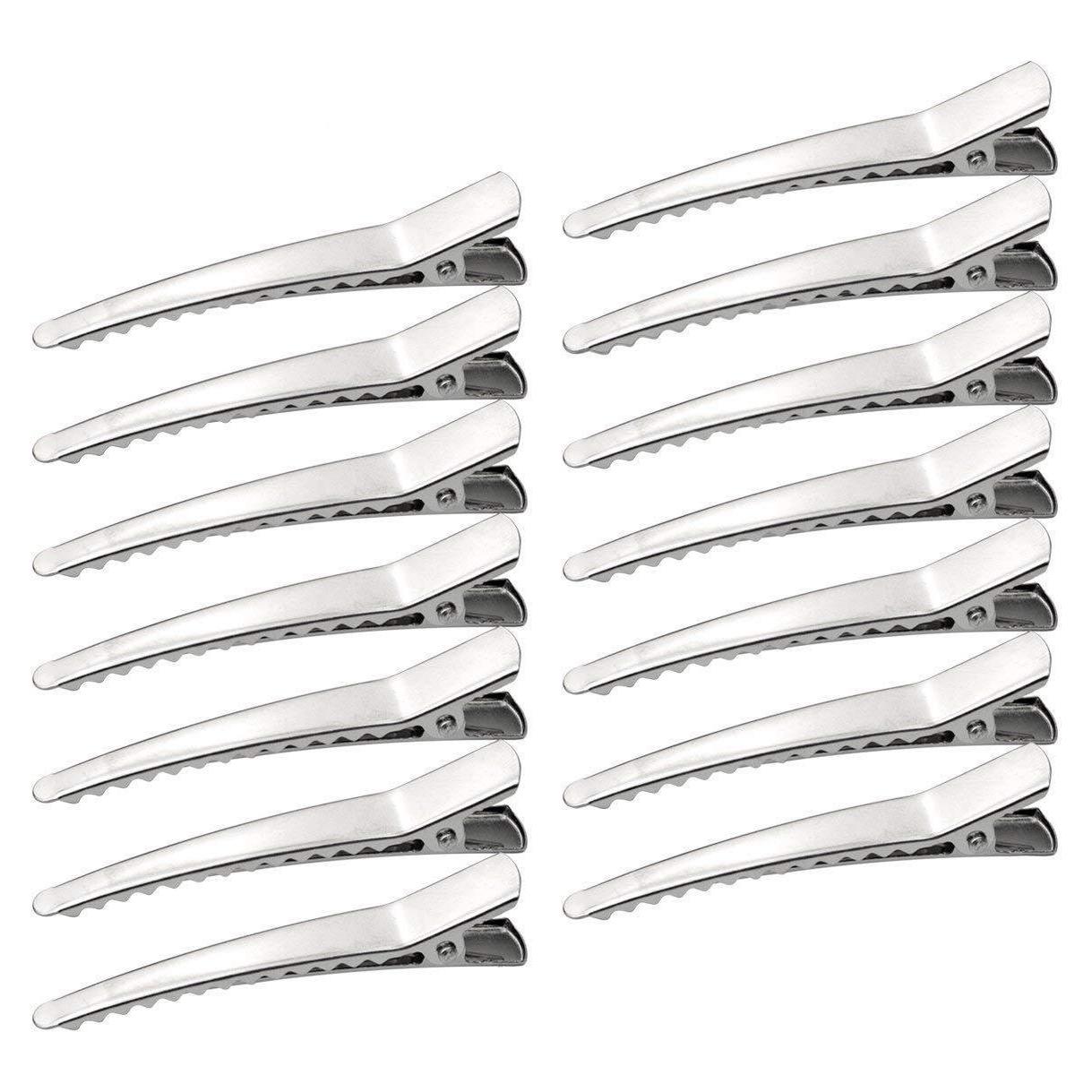 Paquete de 50 Clips de Cabello Marrywindix 6 cm Metal Plateado