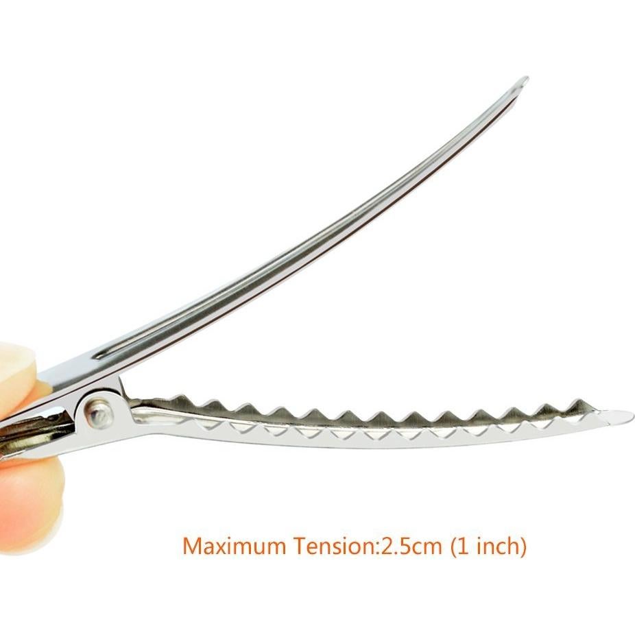 Paquete de 50 Clips de Cabello Marrywindix 6 cm Metal Plateado