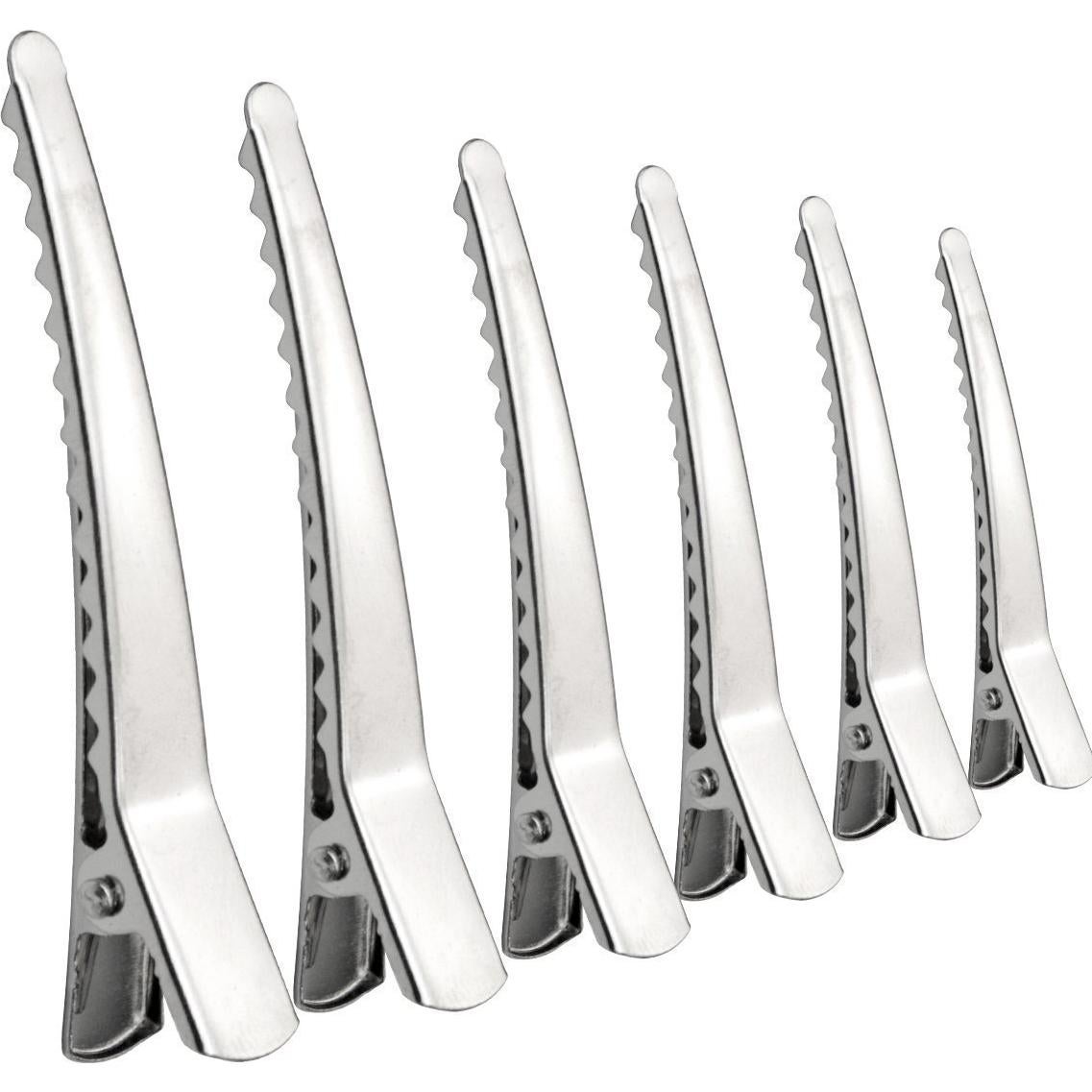 Paquete de 50 Clips de Cabello Marrywindix 6 cm Metal Plateado