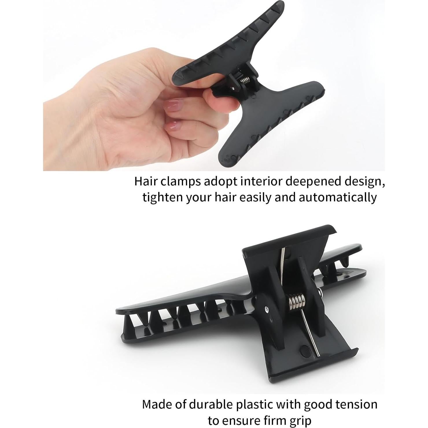 Pinzas para el cabello CIEHER 24 Pack negras 8.26 cm