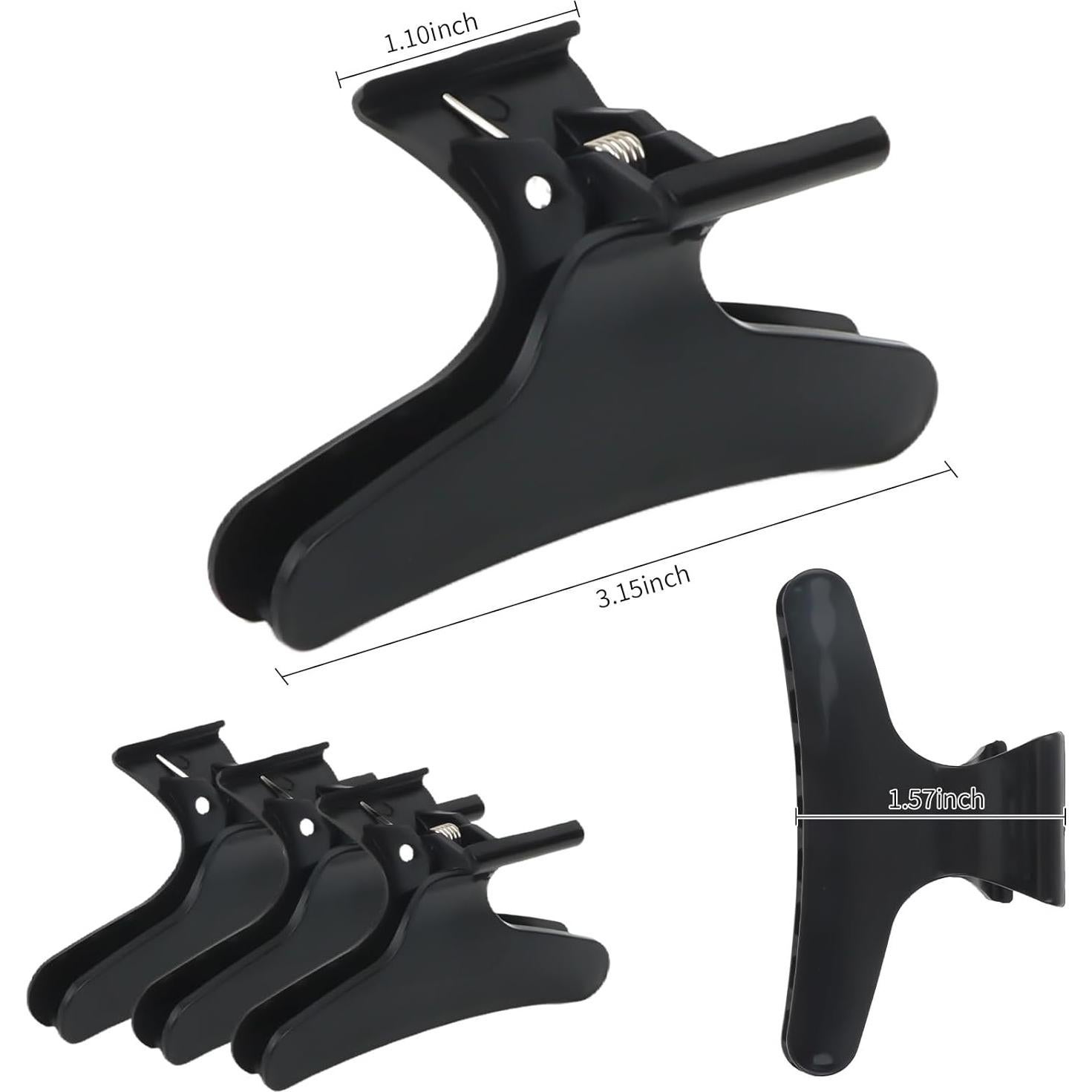 Pinzas para el cabello CIEHER 24 Pack negras 8.26 cm