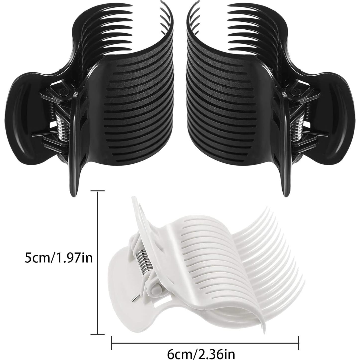 12 Clips de Rodillo Caliente Syhood para Cabello - Blanco y Negro