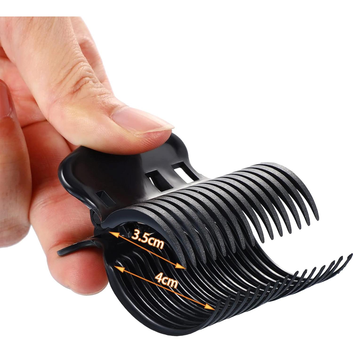 12 Clips de Rodillo Caliente Syhood para Cabello - Blanco y Negro