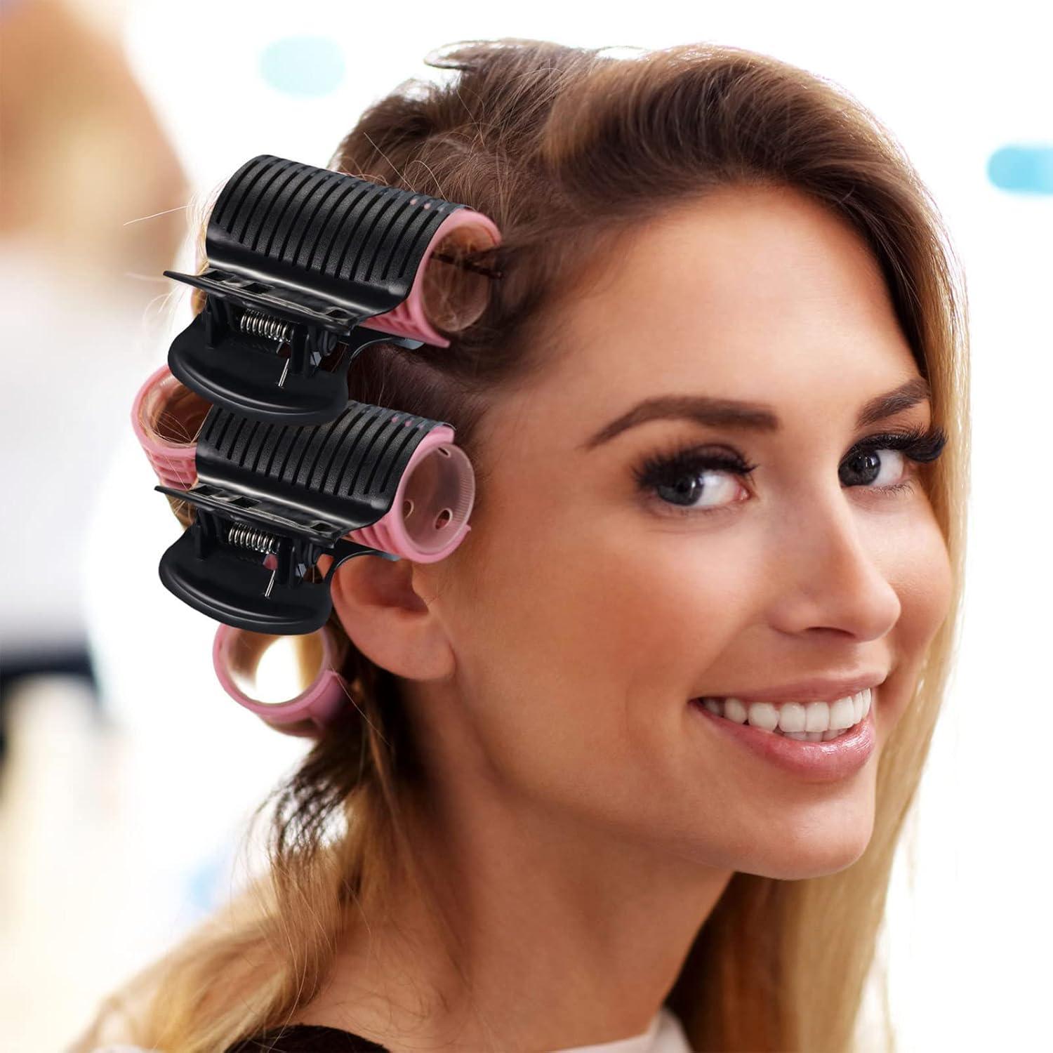 12 Clips de Rodillo Caliente Syhood para Cabello - Blanco y Negro