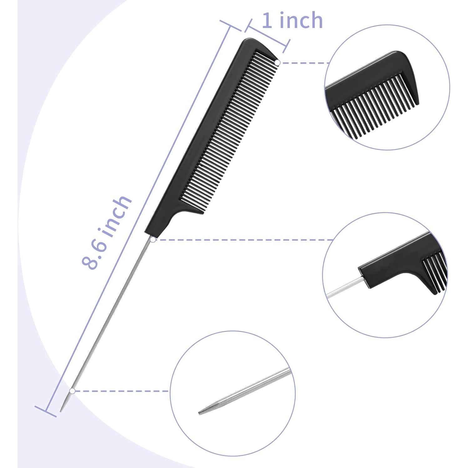 Juego de Clips de Pico de Pato Metal 24 Piezas + 3 Peines