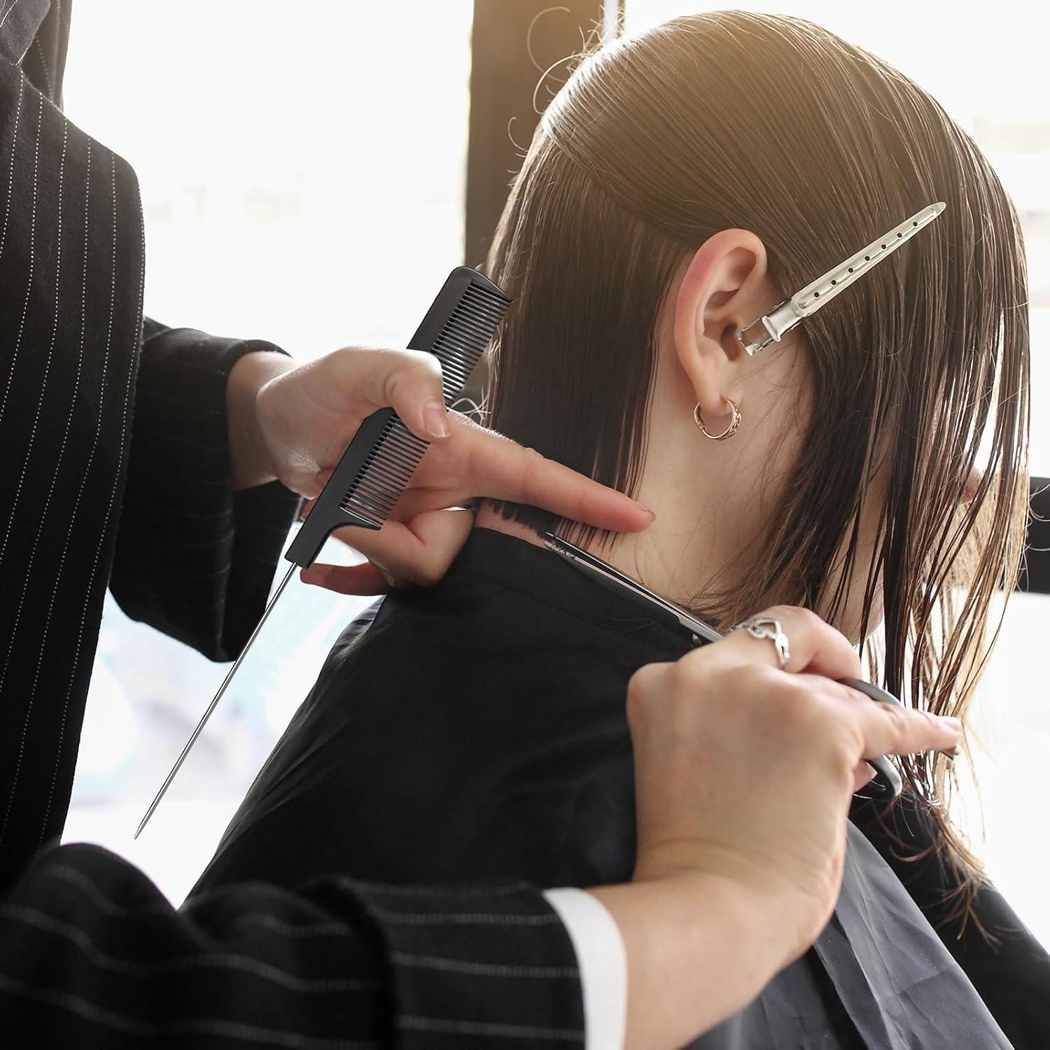 Juego de Clips de Pico de Pato Metal 24 Piezas + 3 Peines