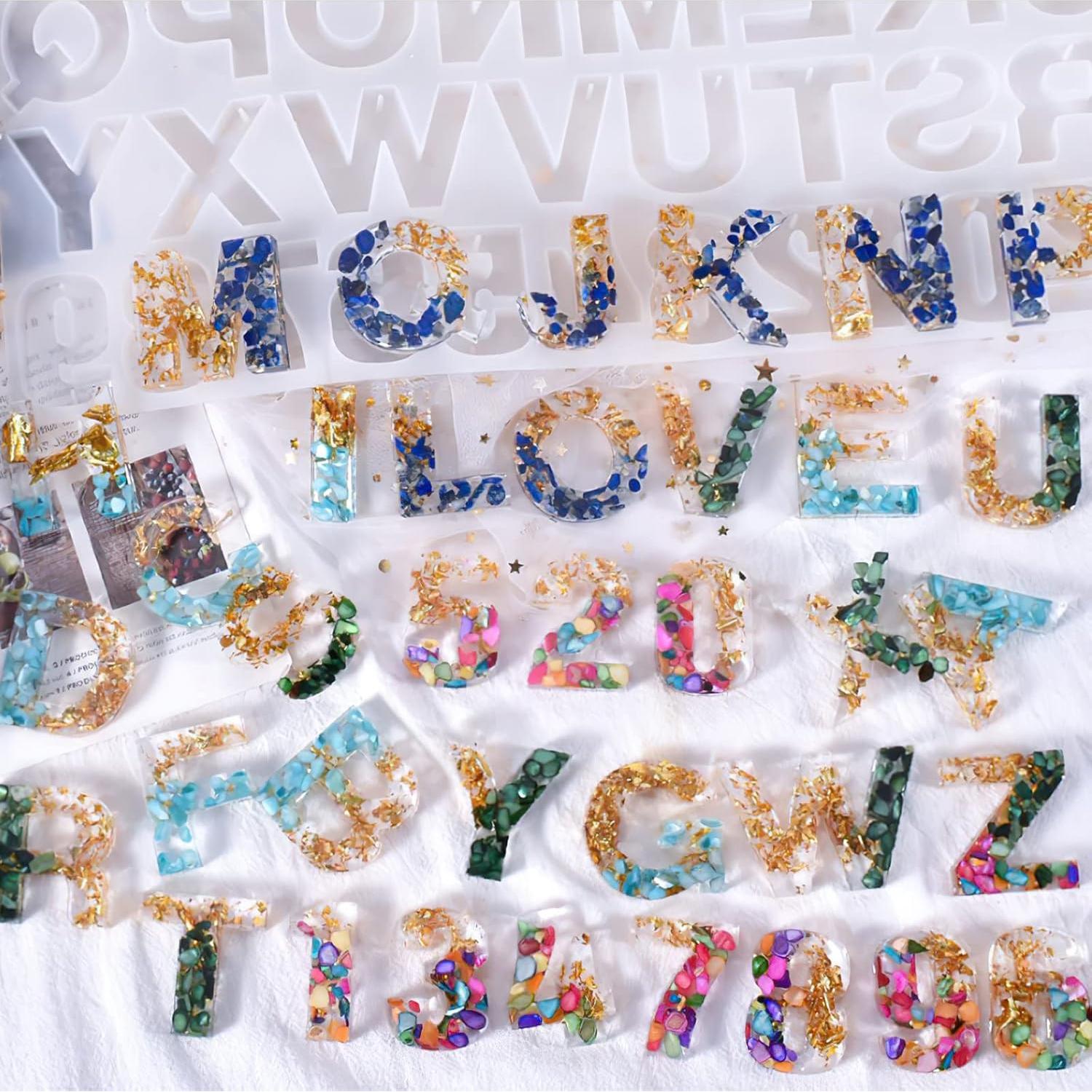 Molde de Silicona para Joyería YITIAOXIAOYU Alfabeto 26 Letras